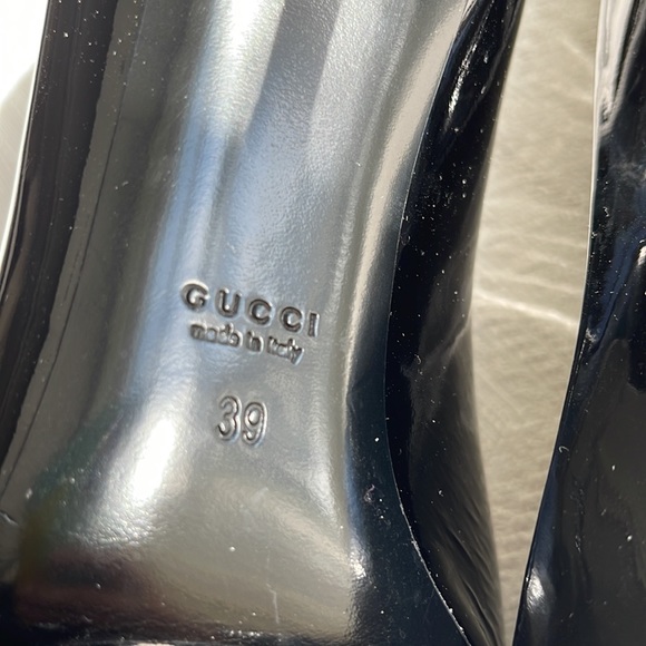 Gucci patent leather high heel with bamboo detail on heel size 39 - Picture 5 of 6